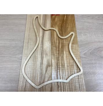 Ясень Оливковый Волнистый заготовка на топ для Тревел гитары Смешанный АА Волна ААА 3,5х132х430 мм-1