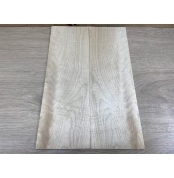 Клён Белый заготовка на топ для Тревел гитары Смешанный ААА 7,5х135х400 мм 2шт (книжкой)-2