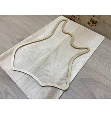 Клён Белый заготовка на топ для Тревел гитары Смешанный ААА 7,5х135х400 мм 2шт (книжкой)-1