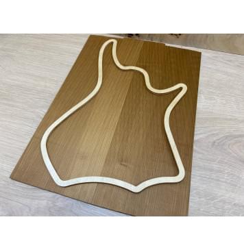 Клён Белый (Печёный) заготовка на топ для Тревел гитары Радиал А 6х145х390 мм 2 шт книжкой-3