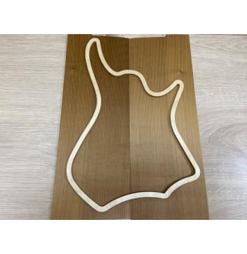 Клён Белый (Печёный) заготовка на топ для Тревел гитары Радиал А 6х145х390 мм 2 шт книжкой-2