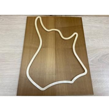 Клён Белый (Печёный) заготовка на топ для Тревел гитары Радиал А 6х150х395 мм 2 шт Книжкой-3