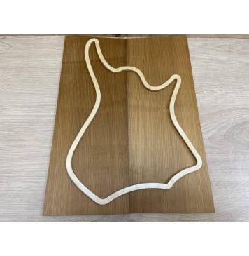 Клён Белый (Печёный) заготовка на топ для Тревел гитары Радиал А 6х150х395 мм 2 шт Книжкой-1