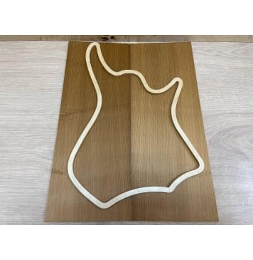 Клён Белый (Печёный) заготовка на топ для Тревел гитары Радиал А 4,5х150х495 мм 2 шт книжкой-0