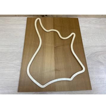 Клён Белый (Печёный) заготовка на топ для Тревел гитары Радиал А 4,5х150х495 мм 2 шт книжкой-2