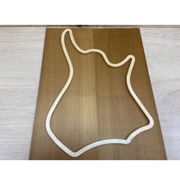 Клён Белый (Печёный) заготовка на топ для Тревел гитары Радиал АА 4х152х390 мм 2 шт Книжкой-1