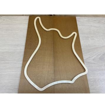 Клён Белый (Печёный) заготовка на топ для Тревел гитары Радиал АА 7х133х400 мм 2 шт Книжкой-1