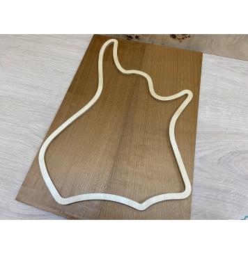 Клён Белый (Печёный) заготовка на топ для Тревел гитары Радиал АА 7х133х400 мм 2шт Книжкой-0