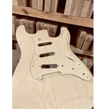 Fender Stratocaster Std Modern, 21 и 22 лада, SSH, полный комплект для фрезеровки гитары, фанера 8мм-11