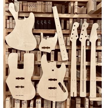 Fender Jazz Bass V, GOTOH 404SJ-5, полный комплект для фрезеровки гитары, фанера 8мм.-0