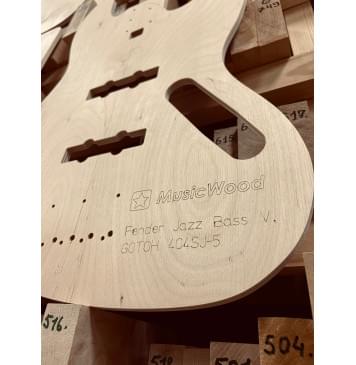 Fender Jazz Bass V, GOTOH 404SJ-5, полный комплект для фрезеровки гитары, фанера 8мм.-7