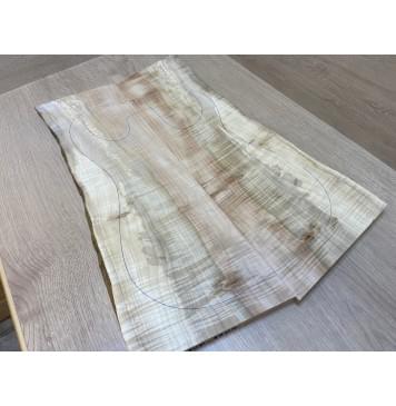 Клён Американский Волнистый заготовка на топ Смешанный А Волна АА 15х180-147х550 мм - 2 шт. (книжкой) АКЦИЯ-8