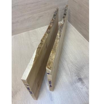 Клён Американский Волнистый заготовка на топ Смешанный А Волна АА 15х180-147х550 мм - 2 шт. (книжкой) АКЦИЯ-5