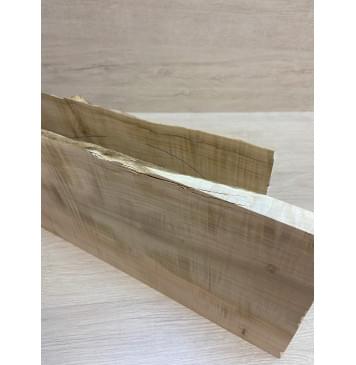 Клён Американский Волнистый заготовка на топ Смешанный А Волна АА 15х180-147х550 мм - 2 шт. (книжкой) АКЦИЯ-2