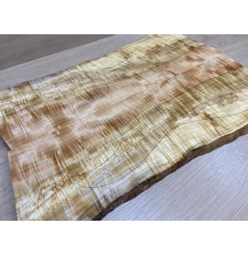 Клён Американский Волнистый заготовка на топ Смешанный А Волна АА 15х180-147х550 мм - 2 шт. (книжкой) АКЦИЯ-10