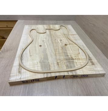 Клён Американский Волнистый заготовка на топ Смешанный АА Волна ААА 20х193х510 мм - 2 шт. (книжкой) АКЦИЯ-3