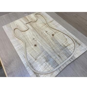 Клён Американский Волнистый заготовка на топ Смешанный АА Волна ААА 20х193х510 мм - 2 шт. (книжкой) АКЦИЯ-4