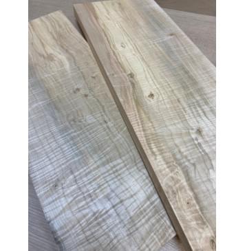 Клён Американский Волнистый заготовка на топ Смешанный АА Волна ААА 20х193х510 мм - 2 шт. (книжкой) АКЦИЯ-8