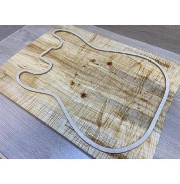 Клён Американский Волнистый заготовка на топ Смешанный АА Волна ААА 20х193х510 мм - 2 шт. (книжкой) АКЦИЯ-0