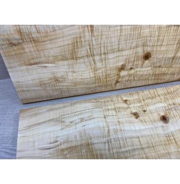 Клён Американский Волнистый заготовка на топ Смешанный АА Волна ААА 20х193х510 мм - 2 шт. (книжкой) АКЦИЯ-9