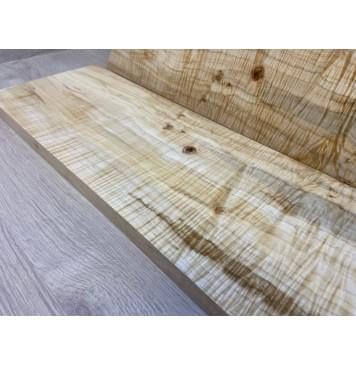 Клён Американский Волнистый заготовка на топ Смешанный АА Волна ААА 20х193х510 мм - 2 шт. (книжкой) АКЦИЯ-13