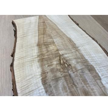 Клён Чёрный Явор, Волнистый заготовка на топ для Тревел гитары Смешанный АА Волна АА 20х145-110х530 мм - 2 шт. (книжкой) АКЦИЯ-8