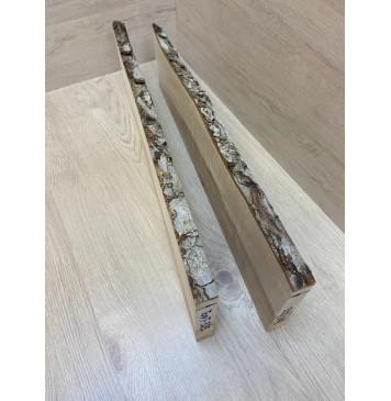 Клён Чёрный Явор, Волнистый заготовка на топ для Тревел гитары Смешанный АА Волна АА 20х145-110х530 мм - 2 шт. (книжкой) АКЦИЯ-10