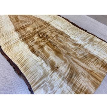 Клён Чёрный Явор, Волнистый заготовка на топ для Тревел гитары Смешанный АА Волна АА 20х145-110х530 мм - 2 шт. (книжкой) АКЦИЯ-14