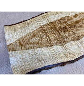 Клён Чёрный Явор, Волнистый заготовка на топ для Тревел гитары Смешанный АА Волна АА 20х145-110х530 мм - 2 шт. (книжкой) АКЦИЯ-18