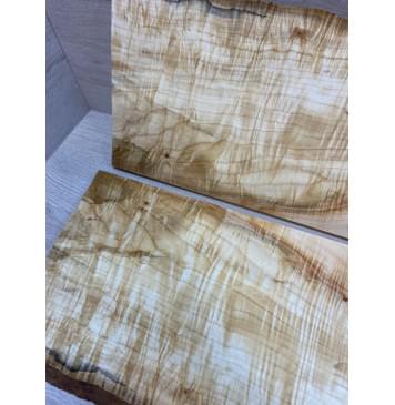 Клён Американский Волнистый заготовка на топ Смешанный АА Волна ААА 18х235-210х580 мм - 2 шт. (книжкой) АКЦИЯ-15