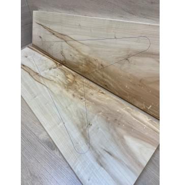 Клён Американский заготовка на топ Смешанный А 24х270-180х730-710 мм - 2 шт. (книжкой) АКЦИЯ-3