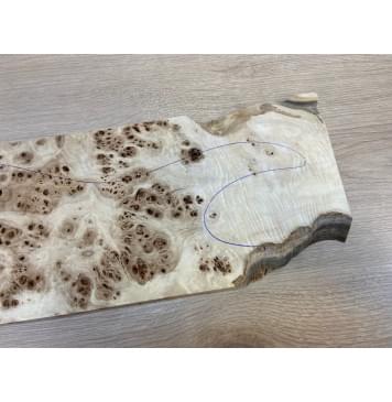 Тополь Кап заготовка на топ Смешанный ААА 23.5х177-165х460-490 мм - 1 шт (под распил) АКЦИЯ-1