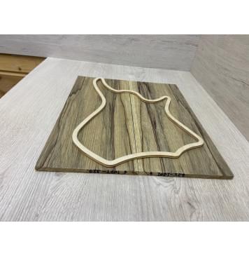 Корина Чёрная заготовка на топ для Тревел гитары Радиал ААА 7х160х385 мм - 2 шт. (книжкой) Уценка-изогнутая-2