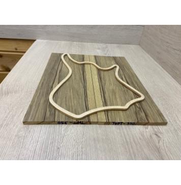 Корина Чёрная заготовка на топ для Тревел гитары Радиал ААА 8х160х382 мм - 2 шт. (книжкой) Уценка-изогнутый-1