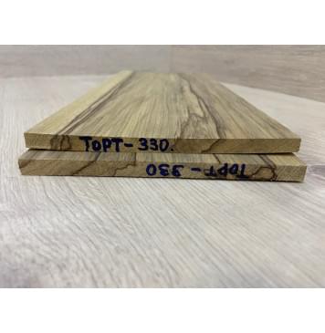 Корина Чёрная заготовка на топ для Тревел гитары Радиал ААА 8х160х382 мм - 2 шт. (книжкой) Уценка-изогнутый-4