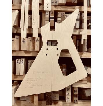 Explorer Ken Lawrence, gotoh GE103B-T, Мензура 24,75", 22 лада, вклеенный гриф, комплект шаблонов для фрезеровки гитары, фанера 8мм-2