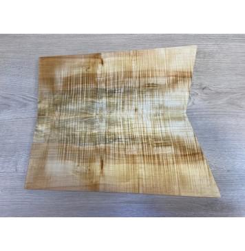 Клён Американский Волнистый заготовка на топ для Тревел гитары Радиал А Волна АА 15х185-163х410-350 мм (АКЦИЯ)-0