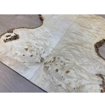 Клён Американский Каповый заготовка на топ под заливку для Тревел гитары Смешанный ААА Кап ААА 10.5х160-90х380 мм- 2шт (книжкой)-2