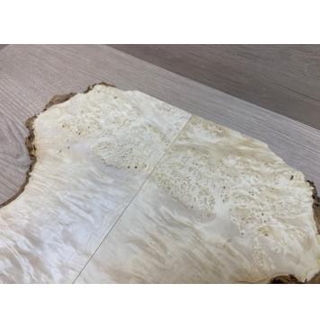 Клён Американский Каповый заготовка на топ под заливку для Тревел гитары Смешанный ААА Кап ААА 10.5х160-90х380 мм- 2шт (книжкой)-3