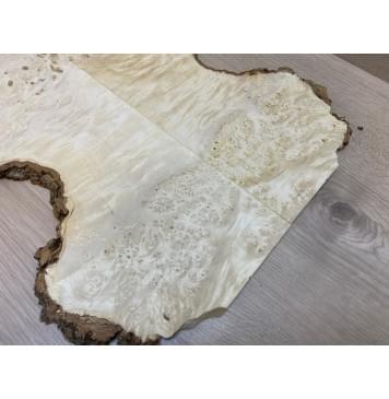 Клён Американский Каповый заготовка на топ под заливку для Тревел гитары Смешанный ААА Кап ААА 10.5х160-90х380 мм- 2шт (книжкой)-6