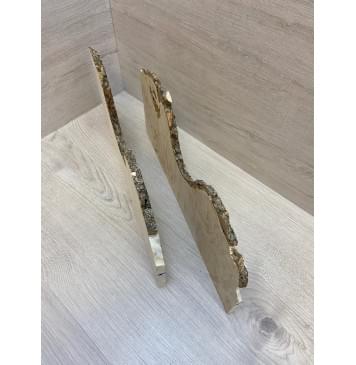 Клён Американский Каповый заготовка на топ под заливку для Тревел гитары Смешанный ААА Кап ААА 10.5х160-90х380 мм- 2шт (книжкой)-11