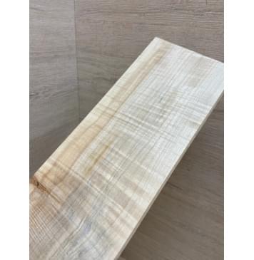 Клён Американский Волнистый заготовка накладки на головку грифа Радиал АА Волна ААА 5х125х380-350 мм-5