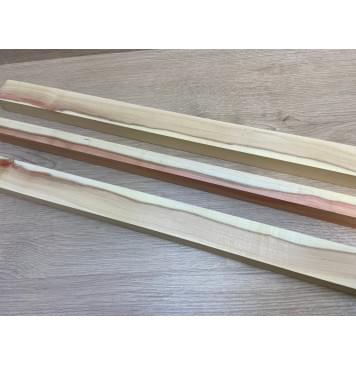 Клен Американский заготовка грифа безголовой гитары Смешанный АА 27х(41-24-41)х635 мм - из 3х частей-5