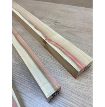 Клен Американский заготовка грифа безголовой гитары Смешанный АА 27х(41-24-41)х635 мм - из 3х частей-9