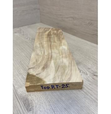 Берёза Болотная заготовка на топ для Тревел гитары Смешанный ААА 28.8х143х430-390 мм - 1шт (под распил)-1