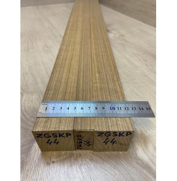 Овенгкол заготовка сквозного грифа гитары Радиал АА 52х(47.5-24.5-47.5)х1015 мм из 3х частей-5