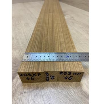 Овенгкол заготовка сквозного грифа гитары Радиал АА 38х(49-25.5х49)х1010 мм из 3х частей-2