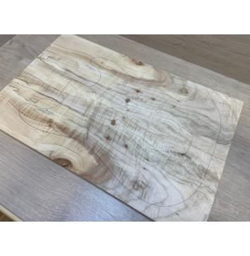 Клён Американский Волнистый заготовка на топ Смешанный А Волна ААА 16х180х565 мм - 2 шт. (книжкой) АКЦИЯ-5