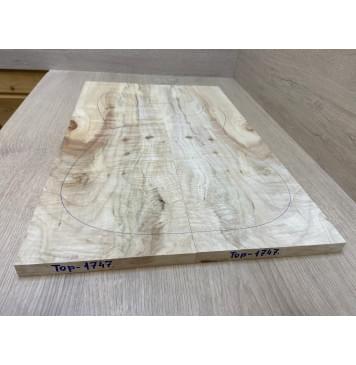 Клён Американский Волнистый заготовка на топ Смешанный А Волна ААА 16х180х565 мм - 2 шт. (книжкой) АКЦИЯ-2