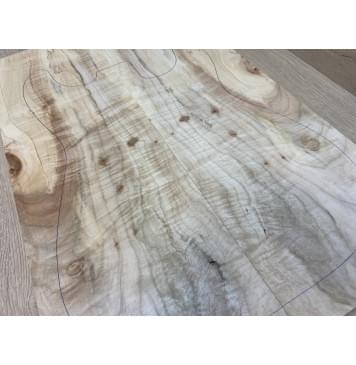 Клён Американский Волнистый заготовка на топ Смешанный А Волна ААА 16х180х565 мм - 2 шт. (книжкой) АКЦИЯ-6